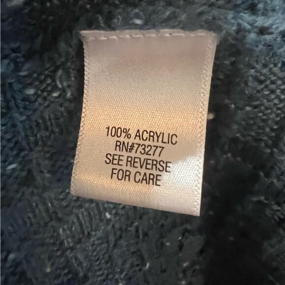 Croft & Barrow weave knit button sleeve blue sweater size 2X - Picture 7 of 7